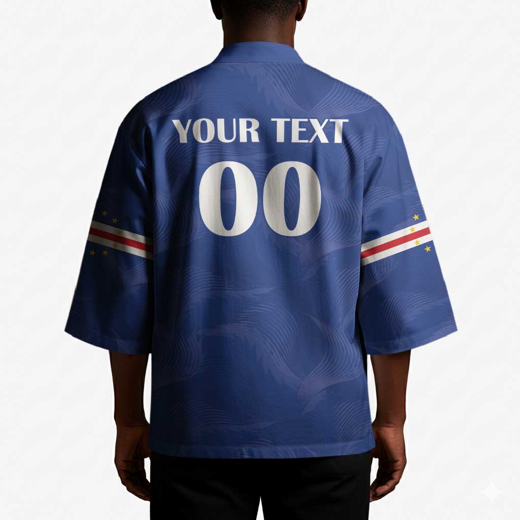 Custom Cape Verde Football Kimono Tubaroes Azuis Make History