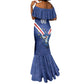 Custom Cape Verde Football Mermaid Dress Tubaroes Azuis Make History - African Pride