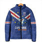 Custom Cape Verde Football Padded Jacket Tubaroes Azuis Make History