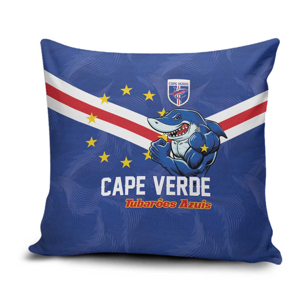 Cape Verde Football Pillow Cover Tubaroes Azuis Make History