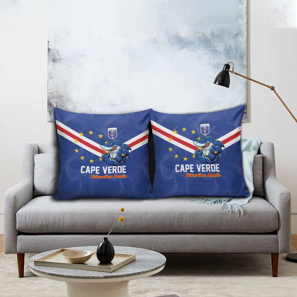 Cape Verde Football Pillow Cover Tubaroes Azuis Make History