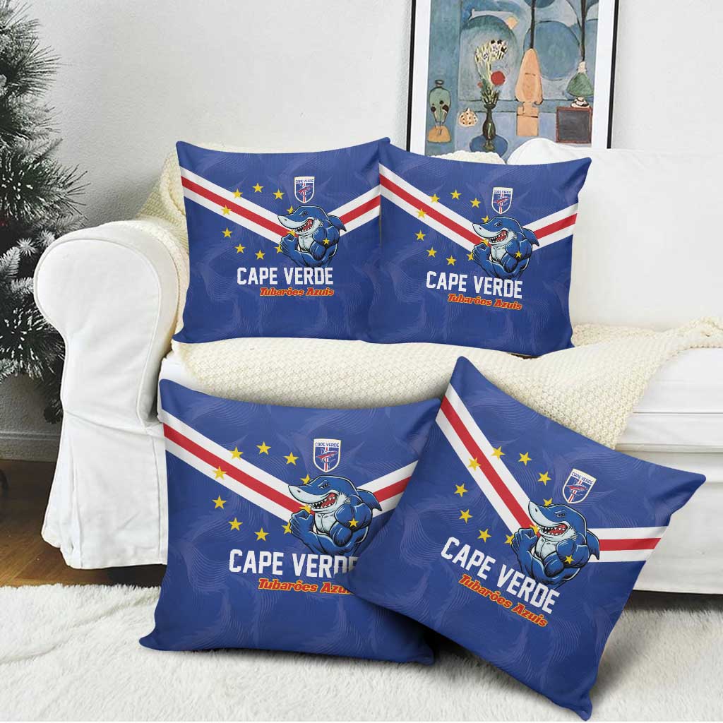 Cape Verde Football Pillow Cover Tubaroes Azuis Make History