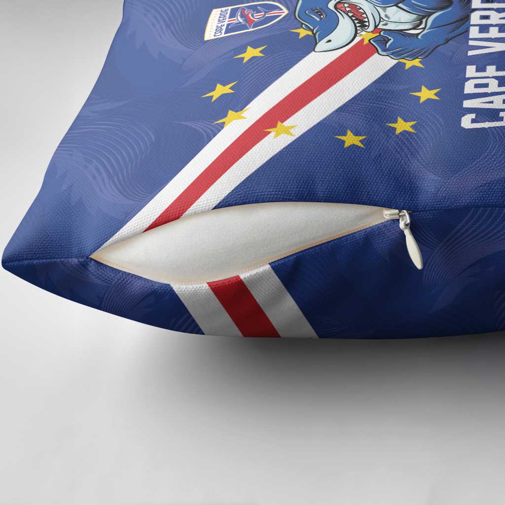 Cape Verde Football Pillow Cover Tubaroes Azuis Make History