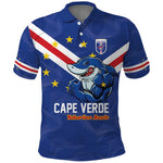 Custom Cape Verde Football Polo Shirt Tubaroes Azuis Make History - African Pride