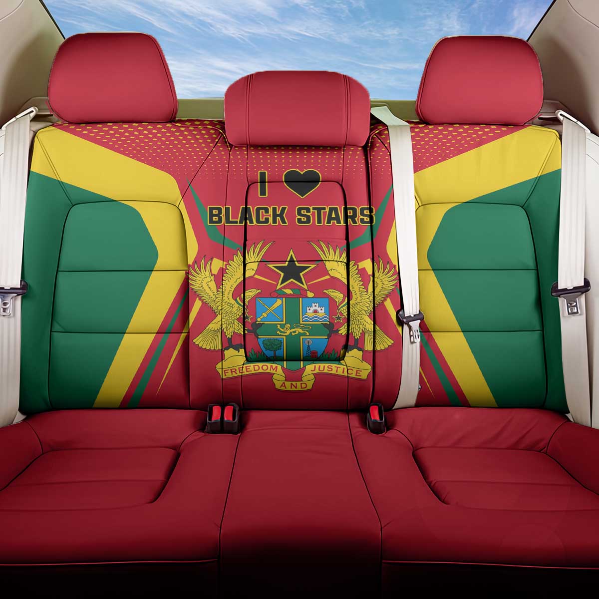 Support the Black Stars - Ghana Football Back Car Seat Cover