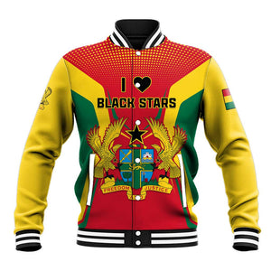 Support the Black Stars - Ghana Football Baseball Jacket LT01