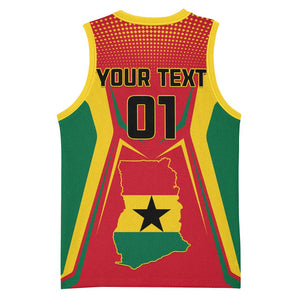 Support the Black Stars - Ghana Football Basketball Jersey LT01