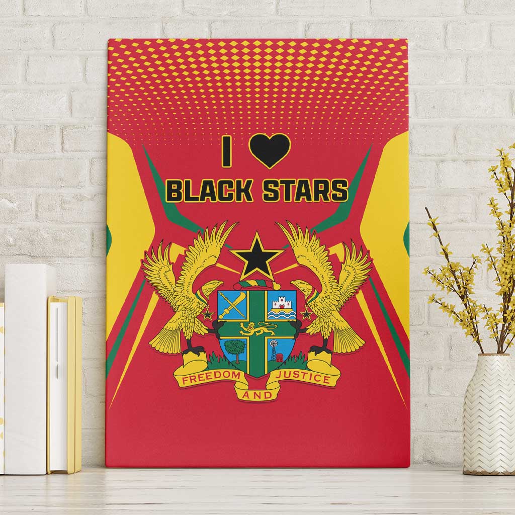 Support the Black Stars - Ghana Football Canvas Wall Art