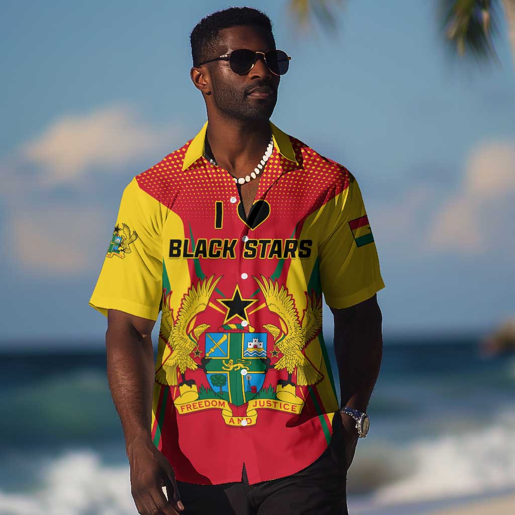 Support the Black Stars - Ghana Football Hawaiian Shirt