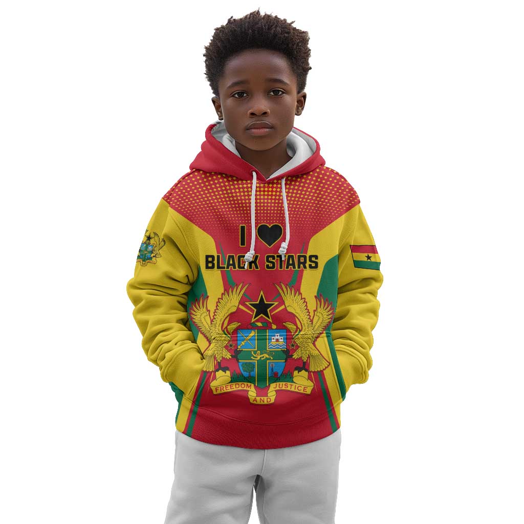 Support the Black Stars - Ghana Football Kid Hoodie