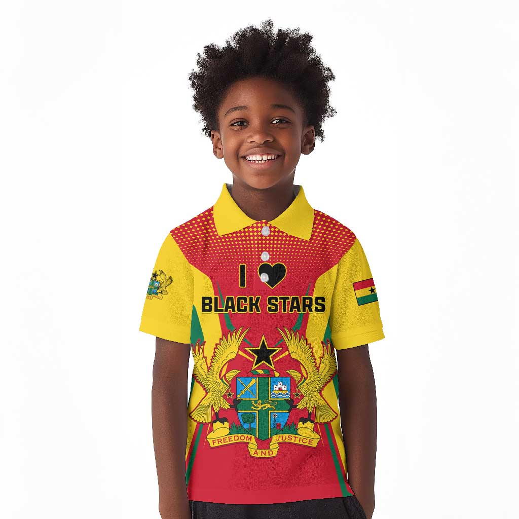 Support the Black Stars - Ghana Football Kid Polo Shirt