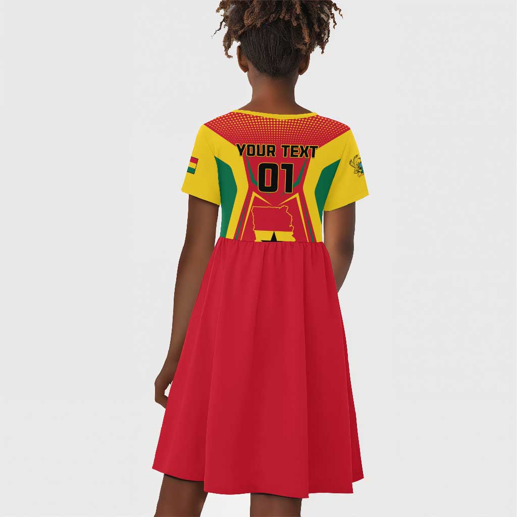 Support the Black Stars - Ghana Football Kid Short Sleeve Dress