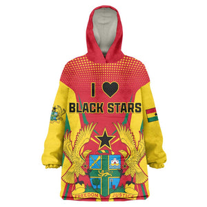 Support the Black Stars - Ghana Football KId Wearable Blanket Hoodie