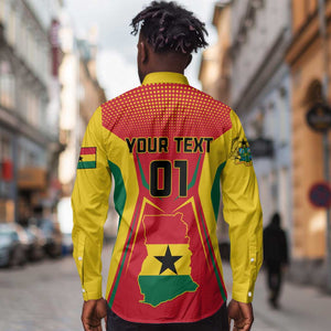 Support the Black Stars - Ghana Football Long Sleeve Button Shirt