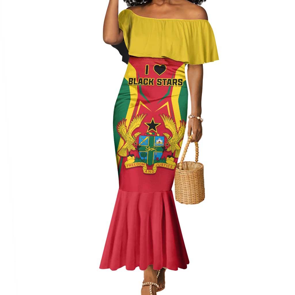 Support the Black Stars - Ghana Football Mermaid Dress