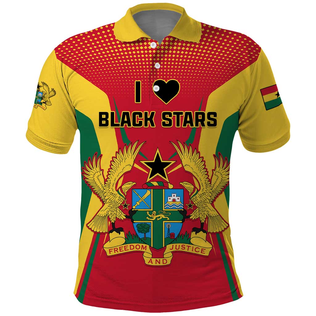 Support the Black Stars - Ghana Football Polo Shirt