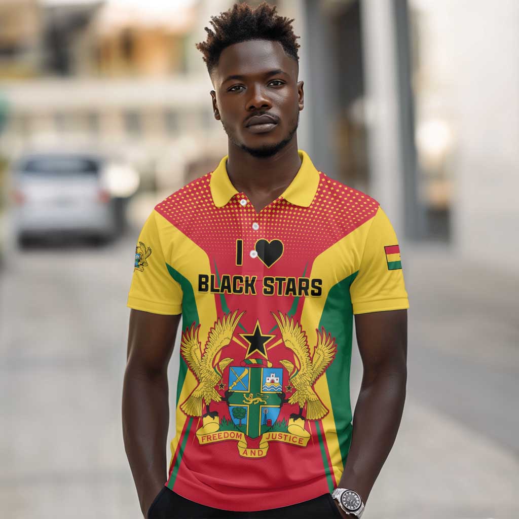 Support the Black Stars - Ghana Football Polo Shirt