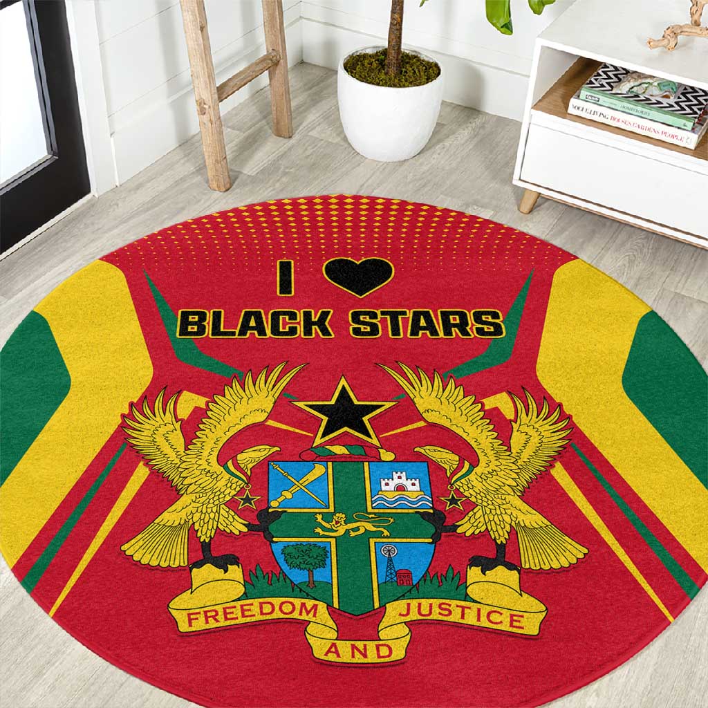 Support the Black Stars - Ghana Football Round Carpet