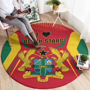 Support the Black Stars - Ghana Football Round Carpet