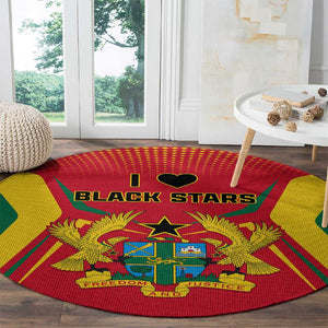 Support the Black Stars - Ghana Football Round Carpet