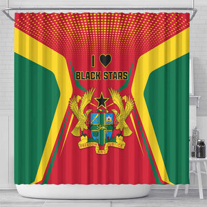 Support the Black Stars - Ghana Football Shower Curtain