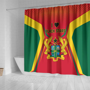 Support the Black Stars - Ghana Football Shower Curtain