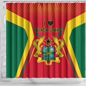 Support the Black Stars - Ghana Football Shower Curtain