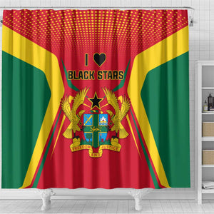 Support the Black Stars - Ghana Football Shower Curtain