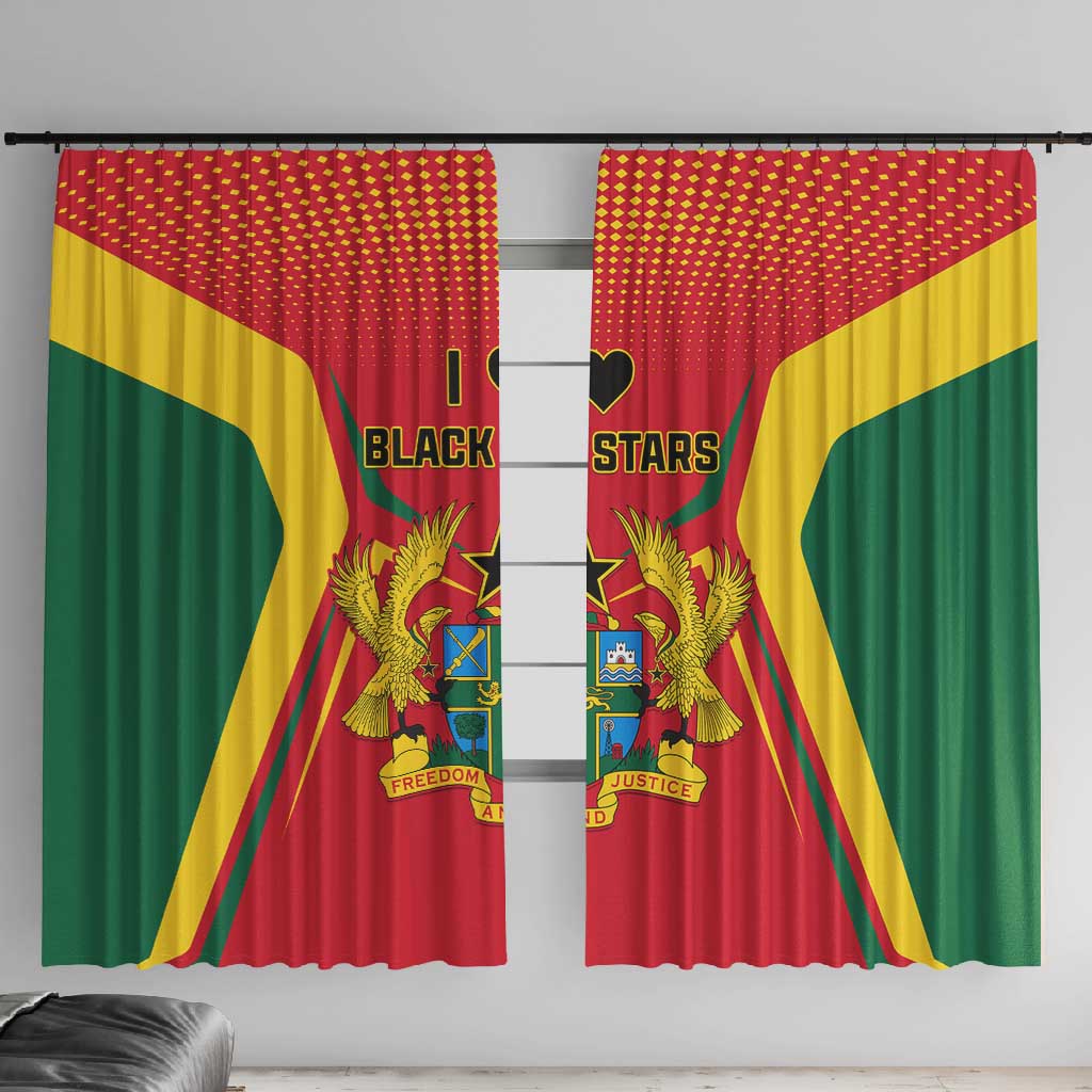 Support the Black Stars - Ghana Football Window Curtain