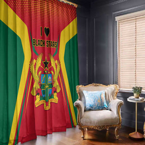 Support the Black Stars - Ghana Football Window Curtain