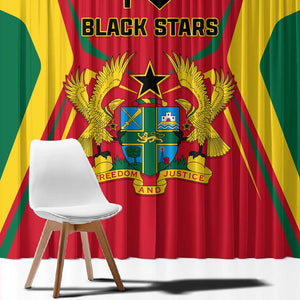 Support the Black Stars - Ghana Football Window Curtain