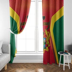 Support the Black Stars - Ghana Football Window Curtain