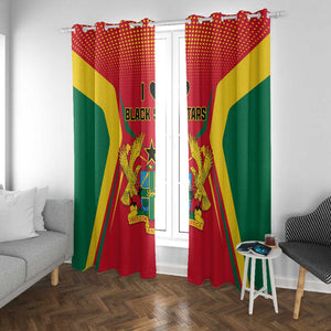 Support the Black Stars - Ghana Football Window Curtain