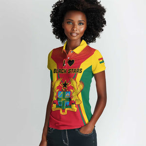 Support the Black Stars - Ghana Football Women Polo Shirt