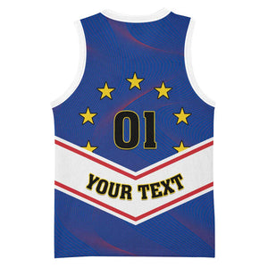Support the Tubaroes Azuis - Cape Verde Football Basketball Jersey LT01