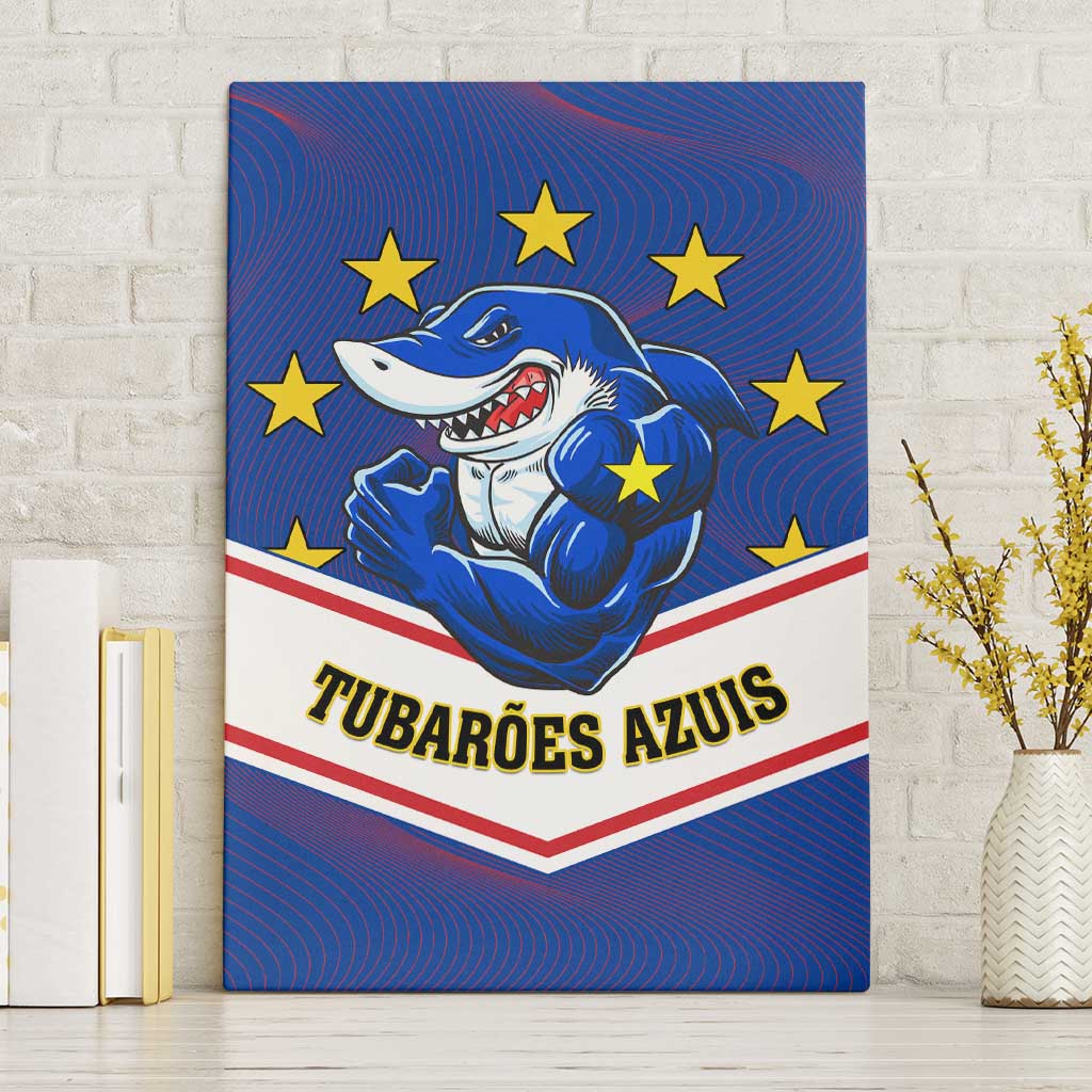 Support the Tubaroes Azuis - Cape Verde Football Canvas Wall Art