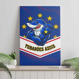 Support the Tubaroes Azuis - Cape Verde Football Canvas Wall Art