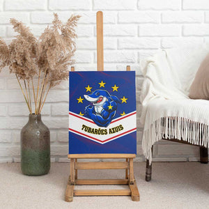 Support the Tubaroes Azuis - Cape Verde Football Canvas Wall Art