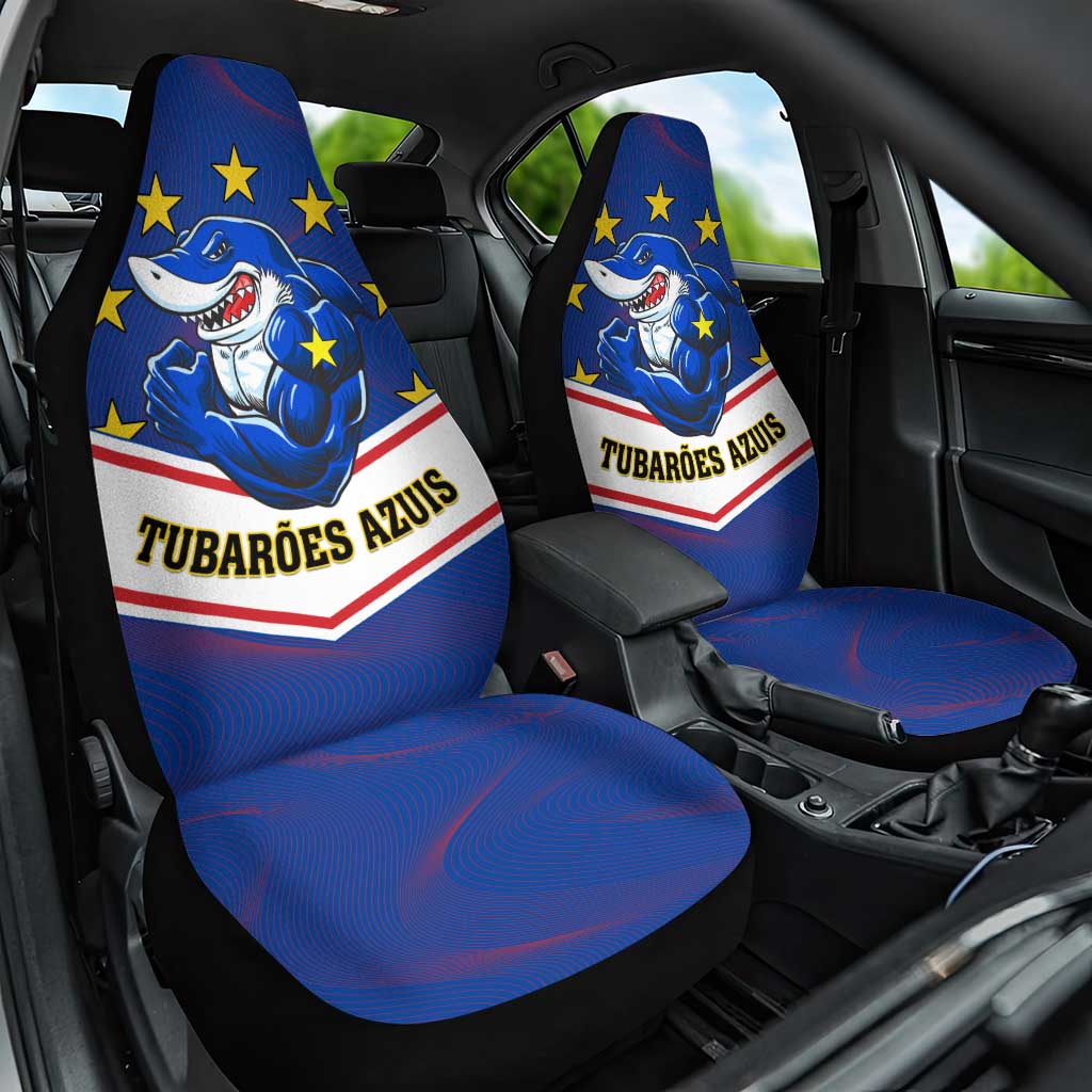 Support the Tubaroes Azuis - Cape Verde Football Car Seat Cover