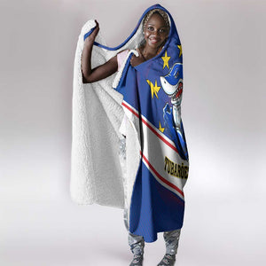 Support the Tubaroes Azuis - Cape Verde Football Hooded Blanket