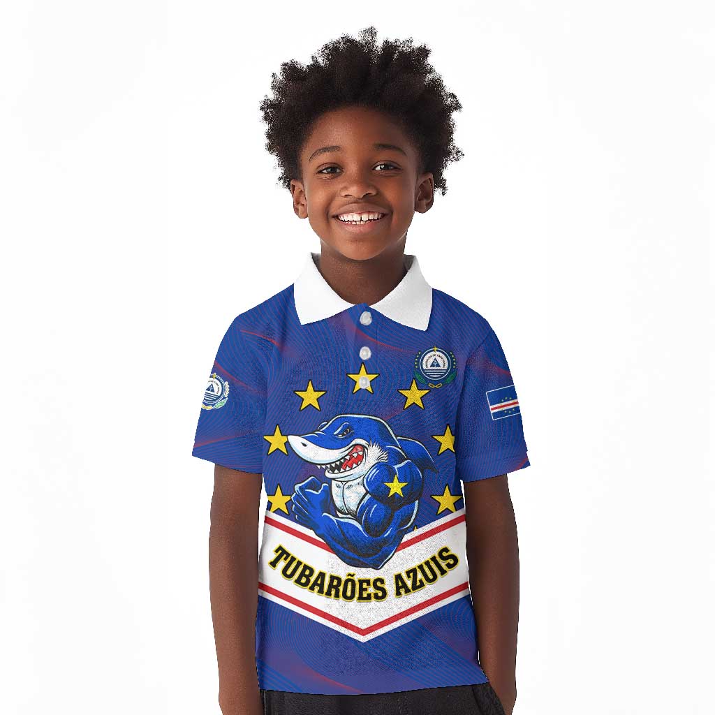 Support the Tubaroes Azuis - Cape Verde Football Kid Polo Shirt