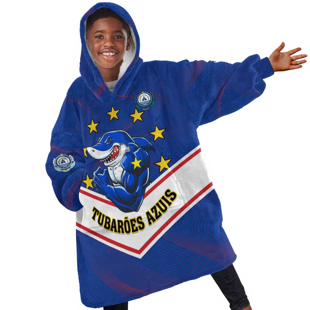 Support the Tubaroes Azuis - Cape Verde Football KId Wearable Blanket Hoodie