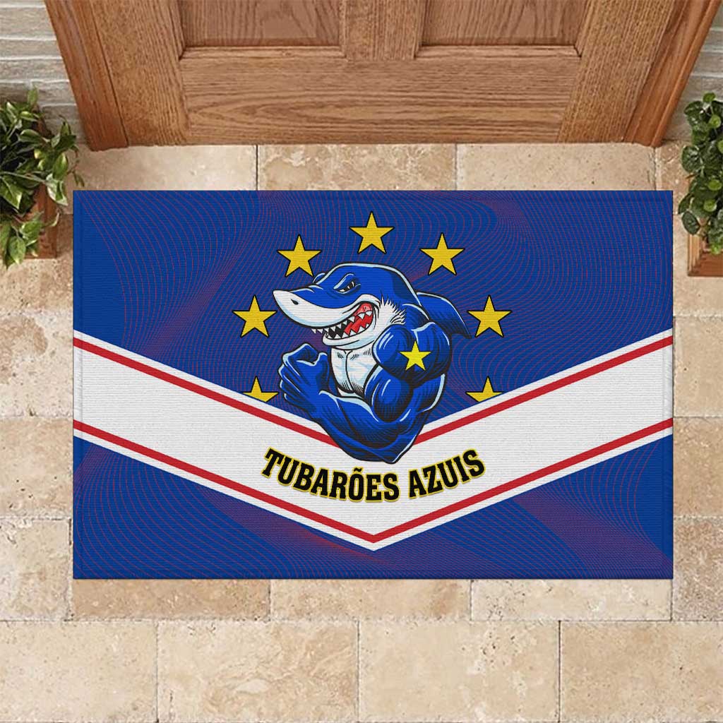 Support the Tubaroes Azuis - Cape Verde Football Rubber Doormat