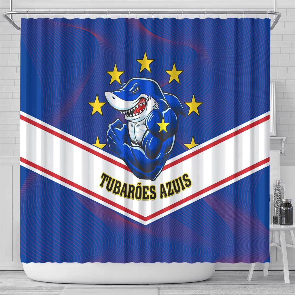 Support the Tubaroes Azuis - Cape Verde Football Shower Curtain