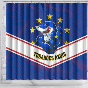 Support the Tubaroes Azuis - Cape Verde Football Shower Curtain