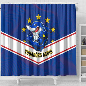 Support the Tubaroes Azuis - Cape Verde Football Shower Curtain