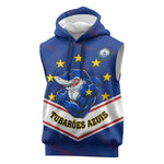 Support the Tubaroes Azuis - Cape Verde Football Sleeveless Hoodie - African Pride
