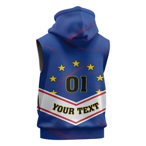 Support the Tubaroes Azuis - Cape Verde Football Sleeveless Hoodie - African Pride