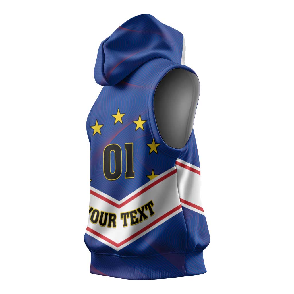 Support the Tubaroes Azuis - Cape Verde Football Sleeveless Hoodie - African Pride