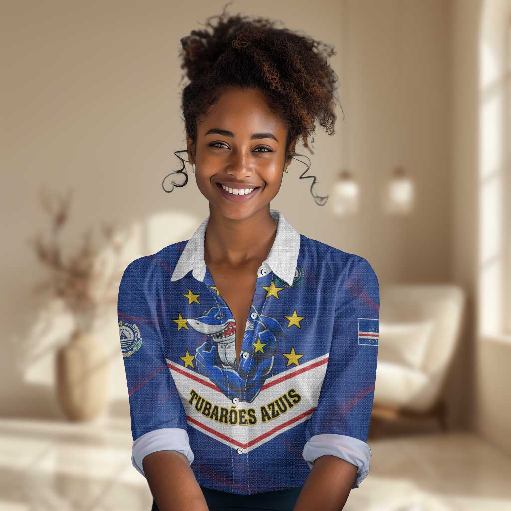 Support the Tubaroes Azuis - Cape Verde Football Women Casual Shirt LT01